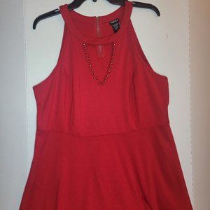 Torrid Ponte Studded Peplum Top